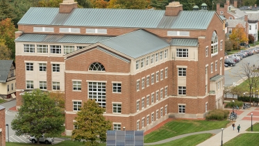 An aerial view of Reed Hall